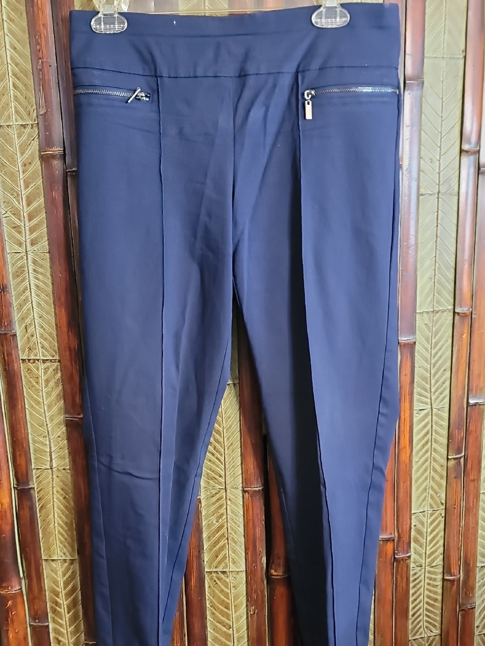 Style & Co. Navy Stretch Women's Dress Pants with Zip Pockets